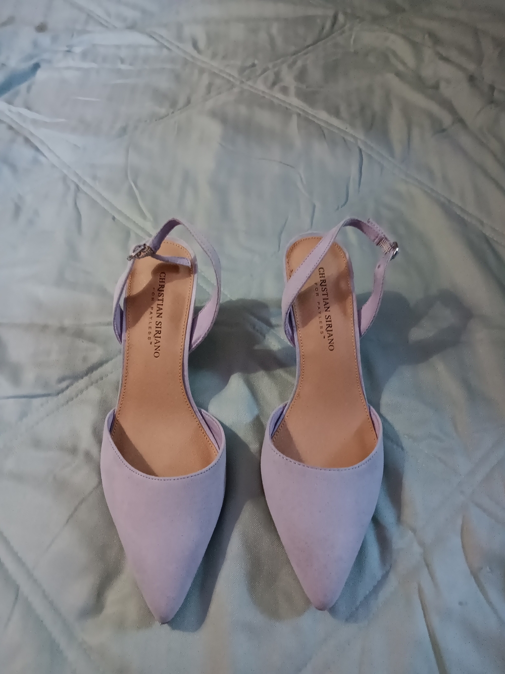 Christian Siriano Lilac Pointed Toe Slingback Flats